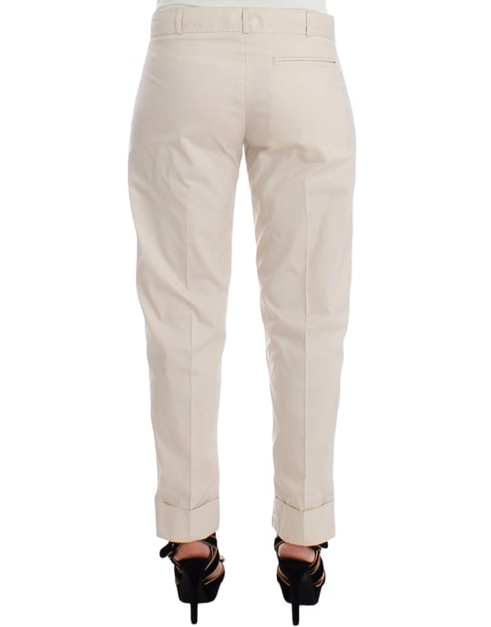 Pantalones Beiges Con Pliegues y Puños - Image 3