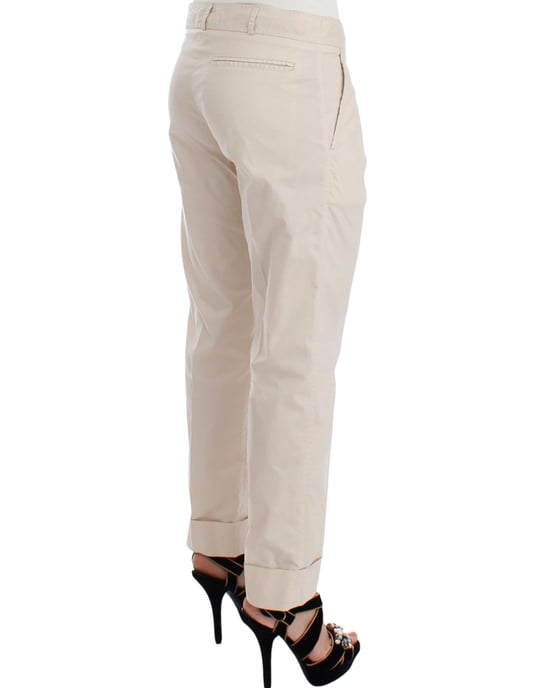 Pantalones Beiges Con Pliegues y Puños - Image 4