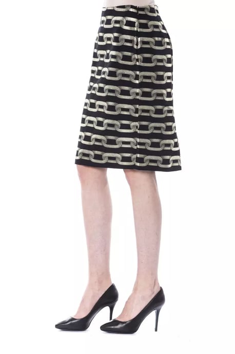 Falda Lápiz con Estampado de Cadenas Doradas - Image 2