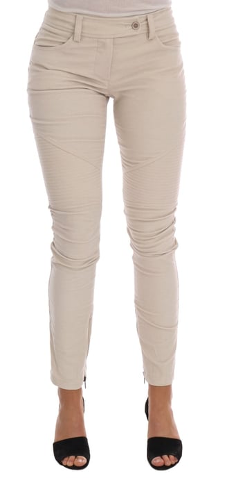 Pantalones de pana con cremallera estilo motorista - Image 1