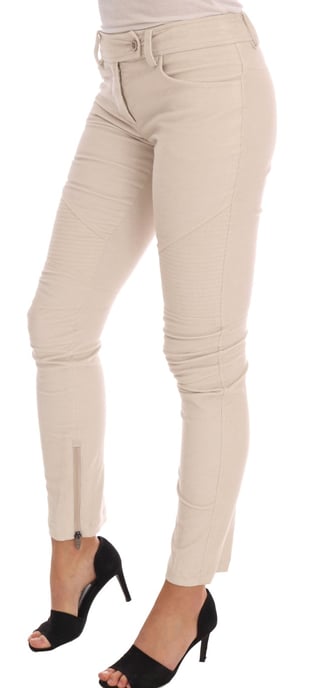 Pantalones de pana con cremallera estilo motorista - Image 2