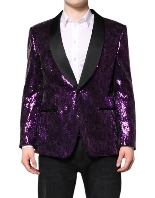 Blazer de lentejuelas con cuello chal - Image 2