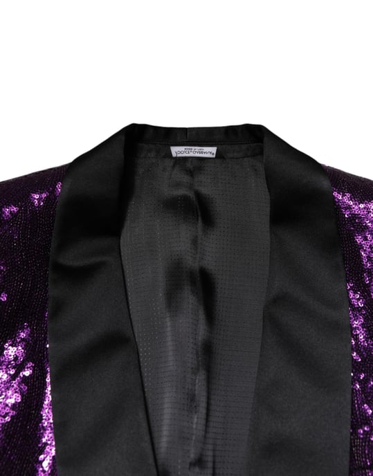 Blazer de lentejuelas con cuello chal - Image 5
