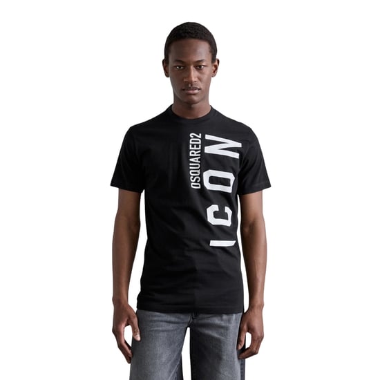 Camiseta Negra Dsquared2 Con Logotipo Blanco E Icono Grande - Image 2