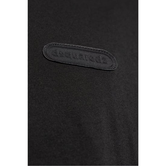 Camiseta Negra Holgada Con Logotipo Monocromático De Dsquared2 - Image 2