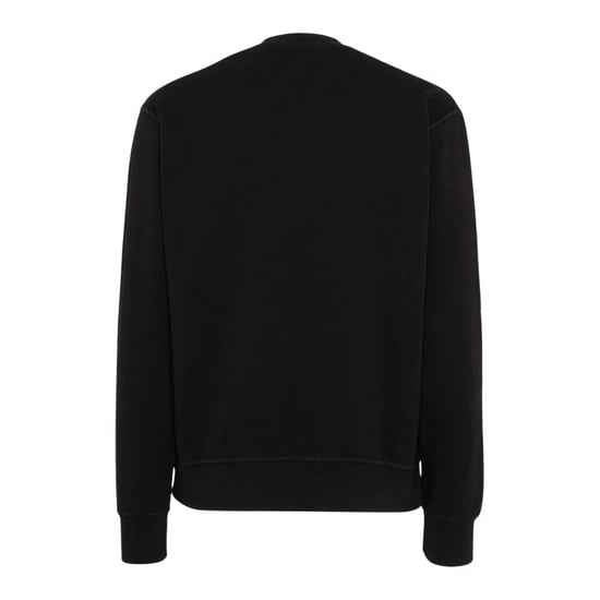 Sudadera Negra De Cuello Redondo Dsquared2 Con Logotipo Icónico Blanco Grande - Image 2