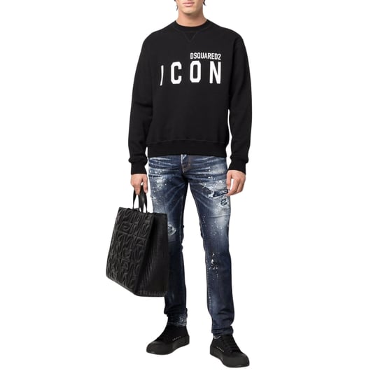 Sudadera Negra Dsquared2 Con Logotipo Grande Y Genial En Negro - Image 4