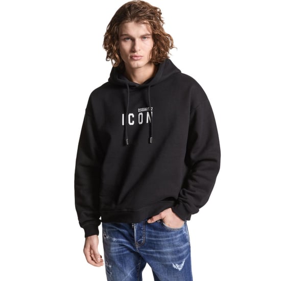 Sudadera Con Capucha Negra Relajada De Dsquared2 Con Logotipo Icónico Blanco - Image 4