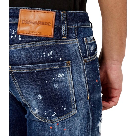 Vaqueros Cool Guy Azul Marino De Dsquared2 Con Diseño De Salpicaduras De Pintura - Image 6