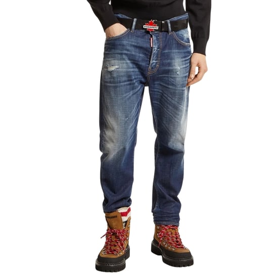 Vaqueros Dsquared2 Bro Con Lavado Desértico En Azul Marino Oscuro - Image 3