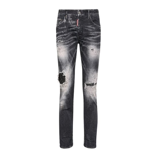 Vaqueros Skater Con Lavado Jet Set En Negro De Dsquared2 - Image 1