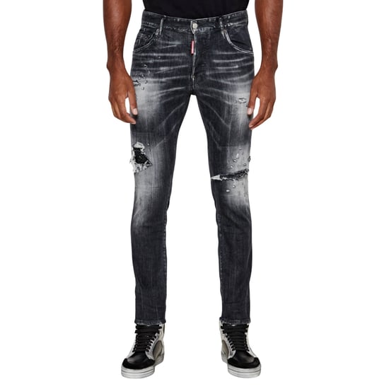 Vaqueros Skater Con Lavado Jet Set En Negro De Dsquared2 - Image 3