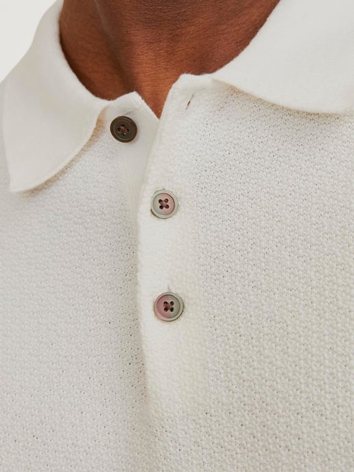 Jack & Jones Sandri Knit Polo Blanco - Image 3