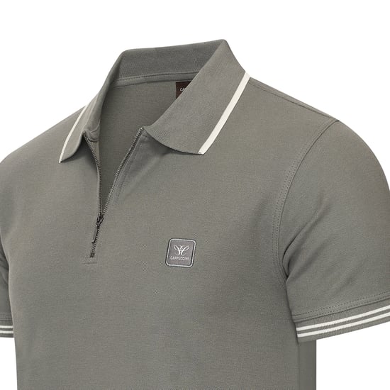 Cappuccino Italia Polo Zip Polo Torino Gris - Image 2