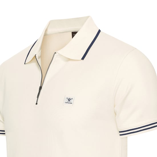 Cappuccino Italia Polo Zip Polo Torino Blanco - Image 2