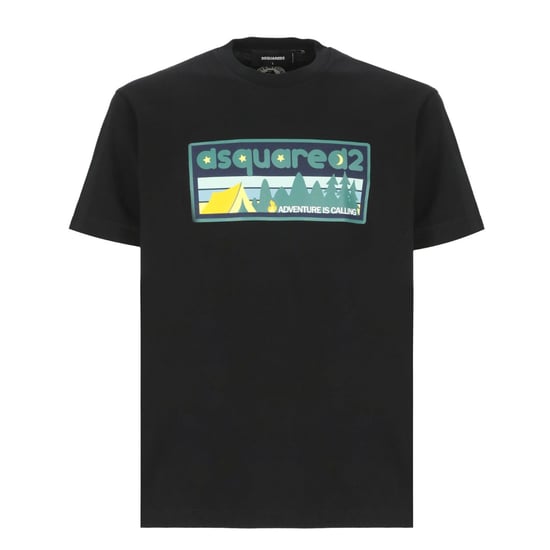 Camiseta Negra "la Aventura Te Llama" De Dsquared2 - Image 1