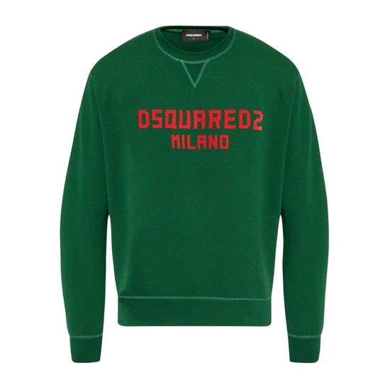 Sudadera Verde De Corte Cool Con El Logotipo De Milano De Dsquared2 - Image 1