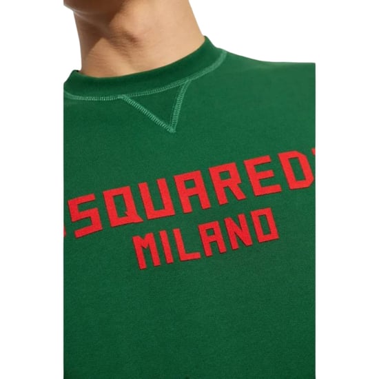 Sudadera Verde De Corte Cool Con El Logotipo De Milano De Dsquared2 - Image 4