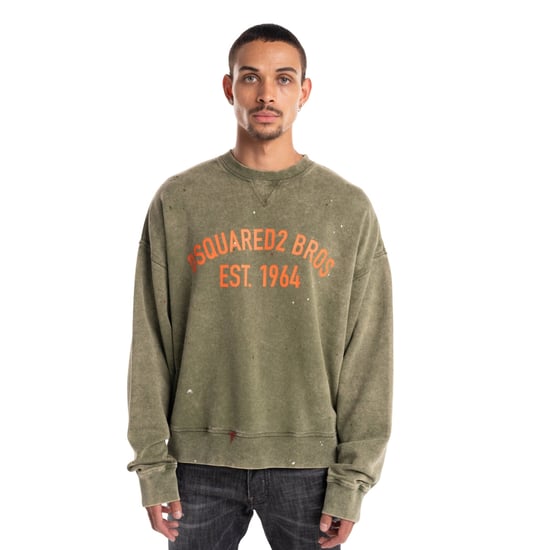 Sudadera Verde Militar Con Diseño Cypro Fit De Dsquared2 Bros Est 1964 - Image 4
