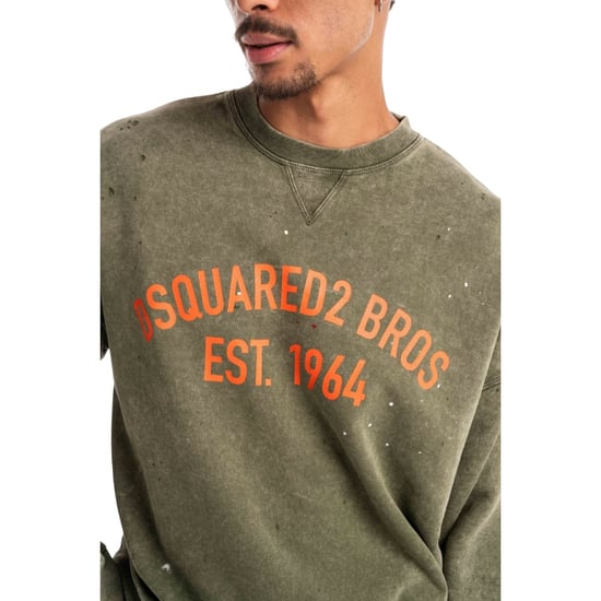 Sudadera Verde Militar Con Diseño Cypro Fit De Dsquared2 Bros Est 1964 - Image 6