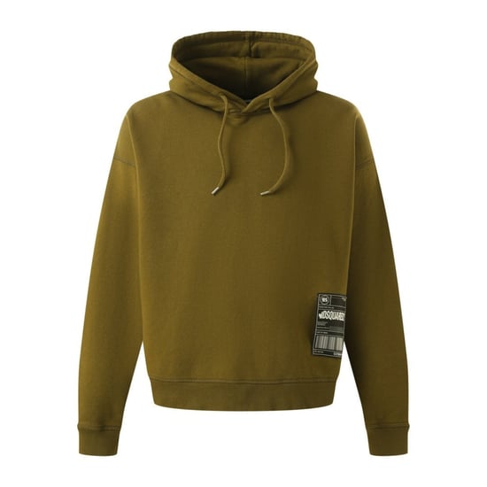 Sudadera Con Capucha Verde Militar De Corte Relajado Con Diseño De Parche De Dsquared2 - Image 1