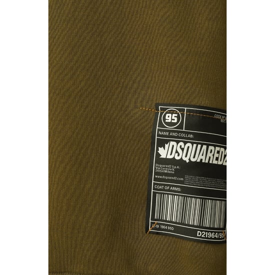 Sudadera Con Capucha Verde Militar De Corte Relajado Con Diseño De Parche De Dsquared2 - Image 5