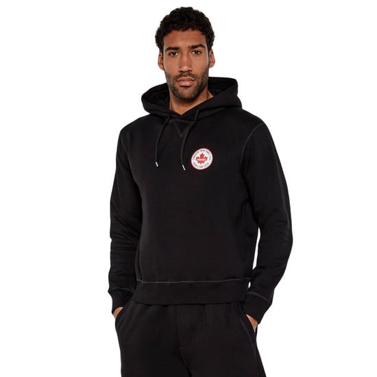 Sudadera Negra Con Capucha Y Parche De Hoja De Arce De Dsquared2 - Image 3