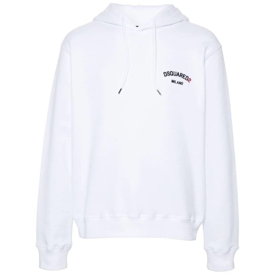 Sudadera Con Capucha Blanca Con Logotipo Pequeño De Milán De Dsquared2 - Image 1