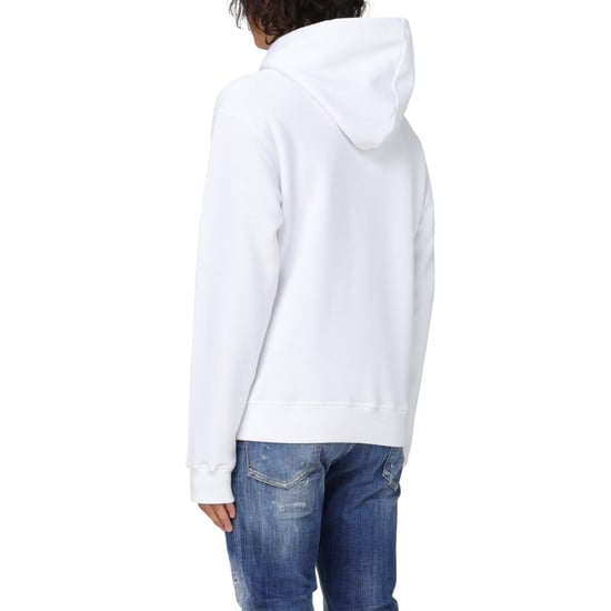 Sudadera Con Capucha Blanca Con Logotipo Pequeño De Milán De Dsquared2 - Image 5