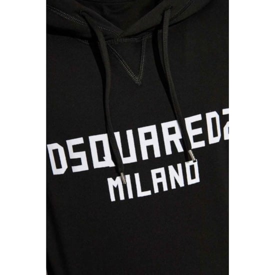 Sudadera Negra Con Capucha Y Logo De Milán De Dsquared2 - Image 2