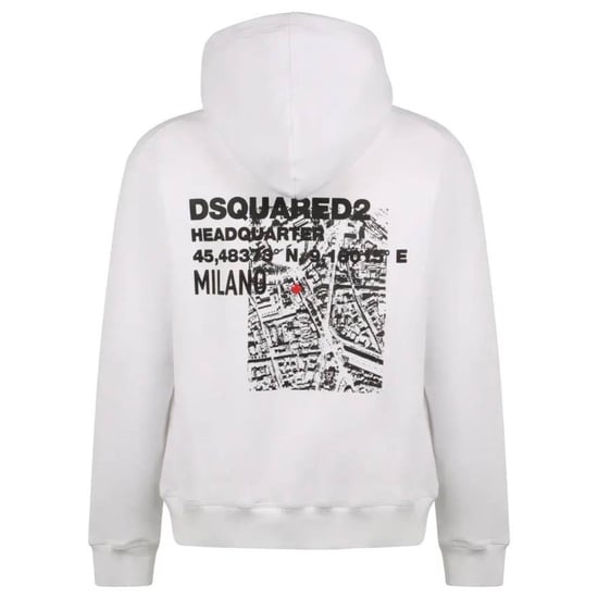Sudadera Con Capucha Blanca De Corte Moderno Con Diseño De La Sede De Dsquared2 - Image 2
