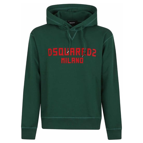 Sudadera Con Capucha Verde De Corte Cool Con El Logotipo De Dsquared2 Milano - Image 1