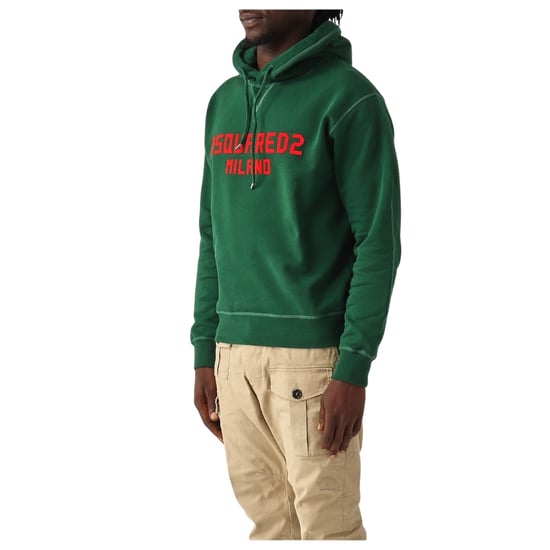 Sudadera Con Capucha Verde De Corte Cool Con El Logotipo De Dsquared2 Milano - Image 4