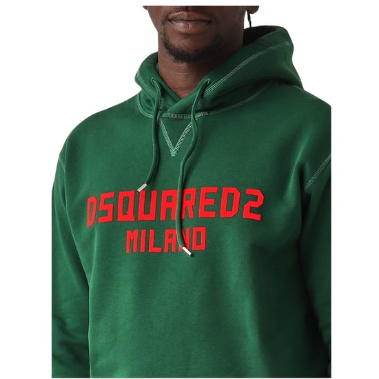 Sudadera Con Capucha Verde De Corte Cool Con El Logotipo De Dsquared2 Milano - Image 6
