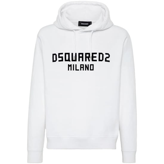 Sudadera Con Capucha Blanca De Corte Cool Con El Logotipo De Milano De Dsquared2 - Image 1