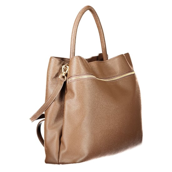 Bolso de mano caramelo con cierre de cremallera - Image 3