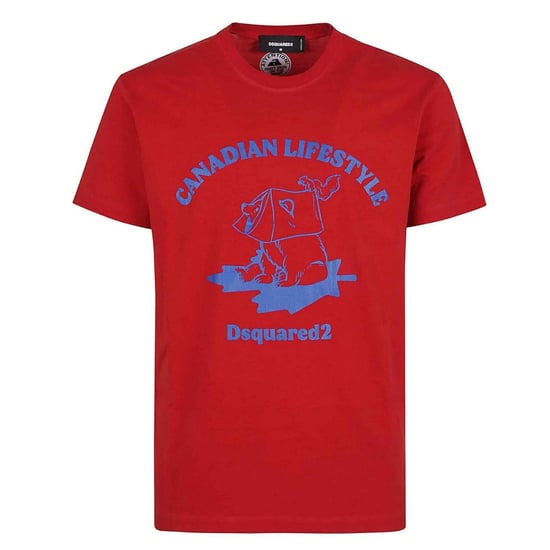 Camiseta Roja Con Diseño De Oso De Estilo De Vida Canadiense De Dsquared2 - Image 1