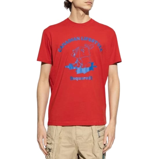 Camiseta Roja Con Diseño De Oso De Estilo De Vida Canadiense De Dsquared2 - Image 3