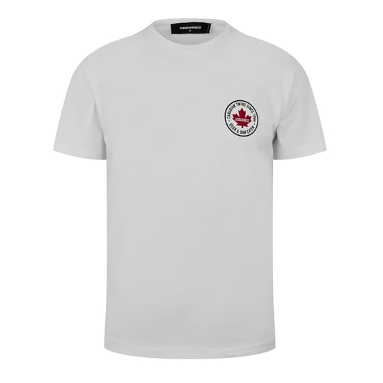 Camiseta Blanca Con Logotipo Pequeño De Arce De Dsquared2 - Image 1