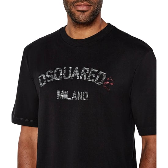 Camiseta Negra Con El Logotipo De Dsquared2 Milano - Image 5
