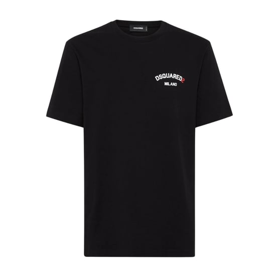 Camiseta Negra Con Logo De Goma Y Corte Regular De Dsquared2 - Image 1