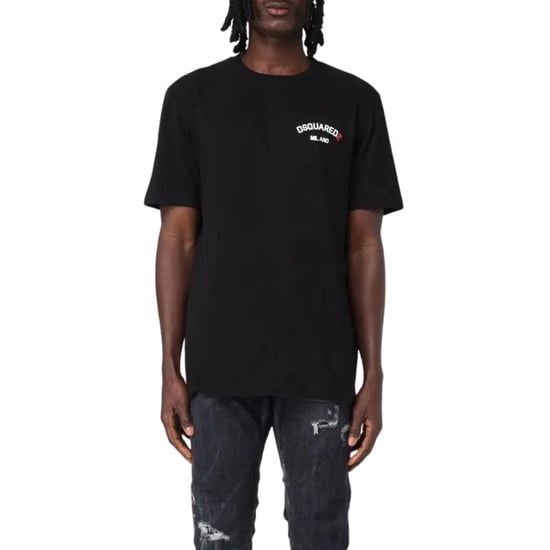 Camiseta Negra Con Logo De Goma Y Corte Regular De Dsquared2 - Image 3