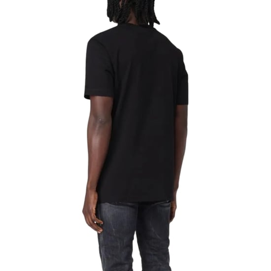 Camiseta Negra Con Logo De Goma Y Corte Regular De Dsquared2 - Image 4
