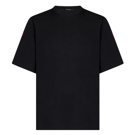 Camiseta Negra Con El Logo De Terror Grande En La Espalda De Dsquared2 - Image 1