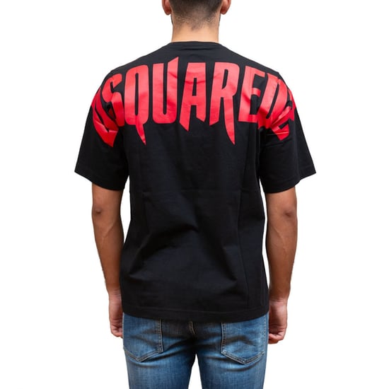 Camiseta Negra Con El Logo De Terror Grande En La Espalda De Dsquared2 - Image 5