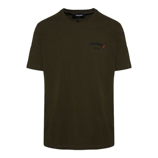 Camiseta Verde Militar Con Logo De Goma Y Corte Regular De Dsquared2 - Image 1