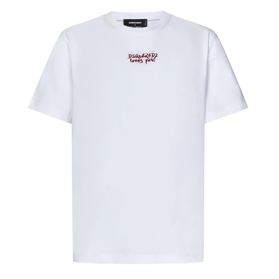 Camiseta Blanca Con El Logotipo Loves You De Dsquared2 - Image 1