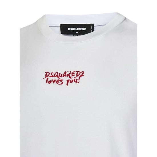 Camiseta Blanca Con El Logotipo Loves You De Dsquared2 - Image 4