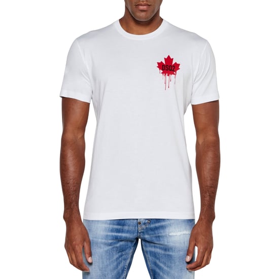 Camiseta Blanca Con El Logo De La Hoja De Arce Pequeña De Dsquared2 - Image 2