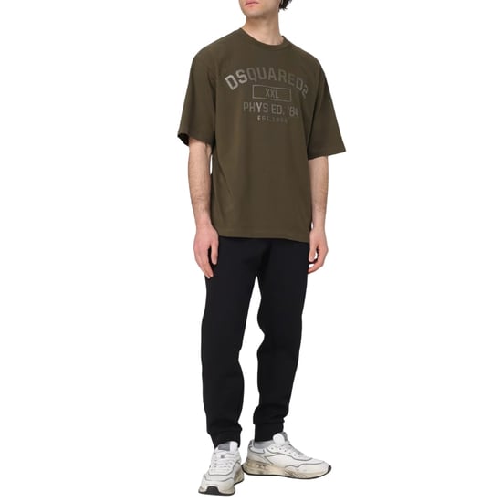 Camiseta Verde Militar Con El Logotipo De Educación Física De Dsquared2 - Image 4